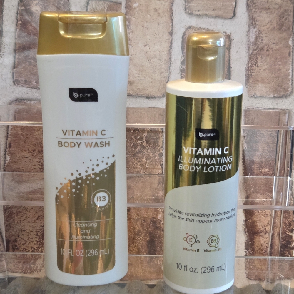 b-Pure Vitamin C Illuminating Body Wash and Lotion Set